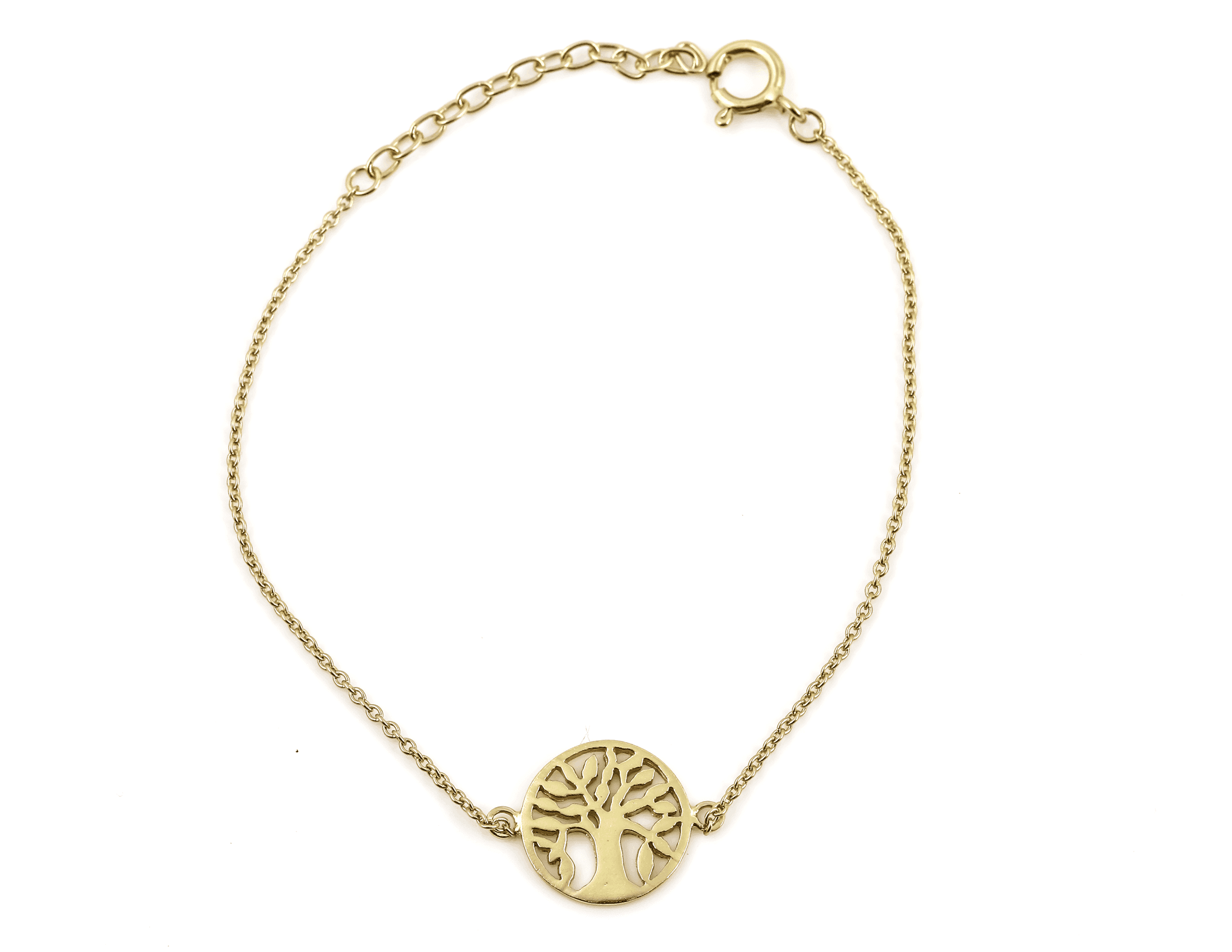 "Albero della vita 12 mm". Bracciale. Argento 925 placcato oro