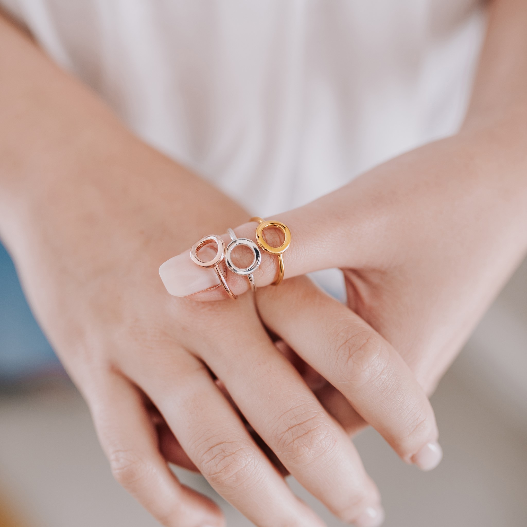 Bild von "Circle 10mm" Ring, 1 micron, Silber rosévergoldet 