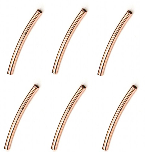 Bild von Röhrchen Tube gebogen, Silber 925 roségold