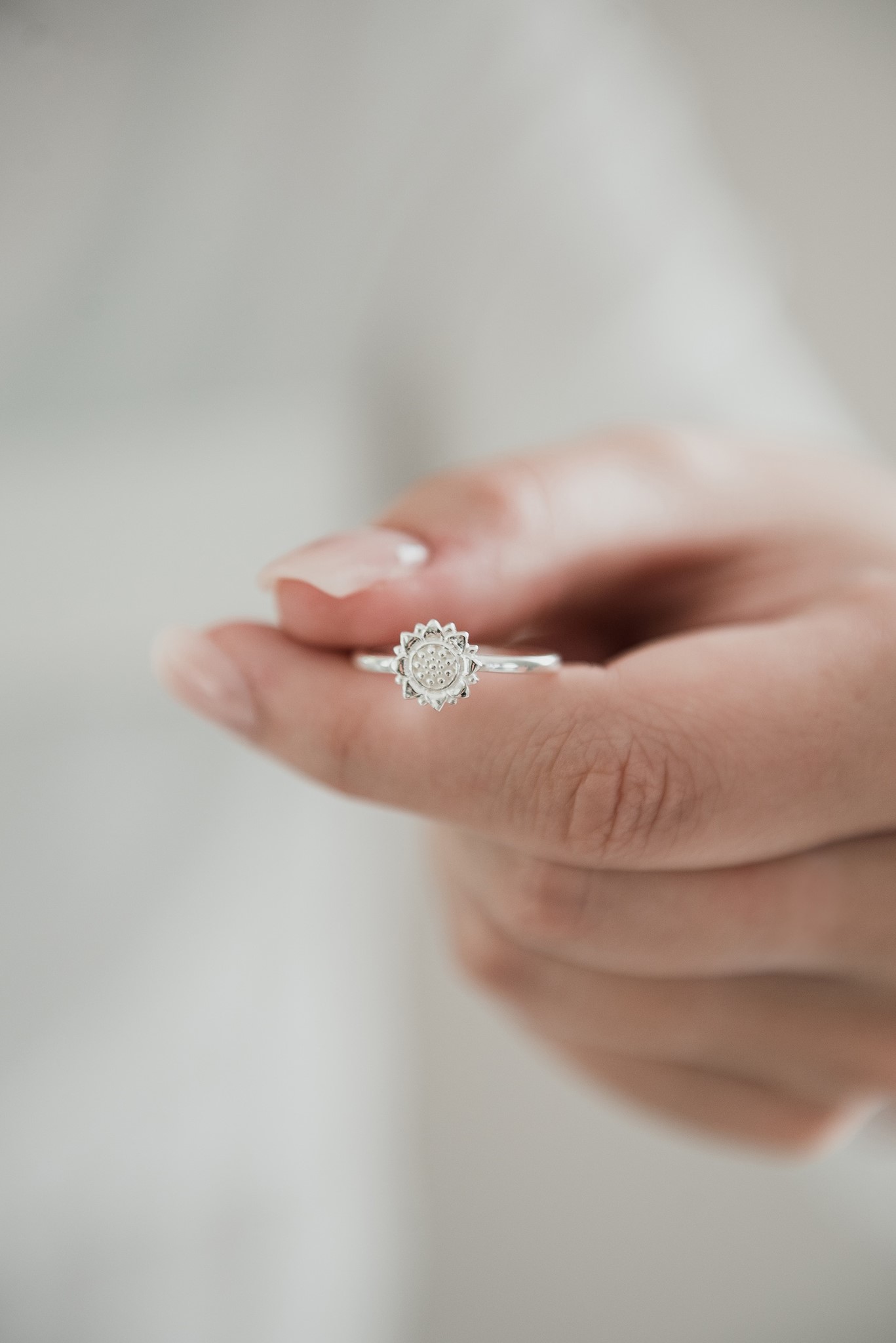 Bild von "Sunflower" 8mm Ring, Silber 925