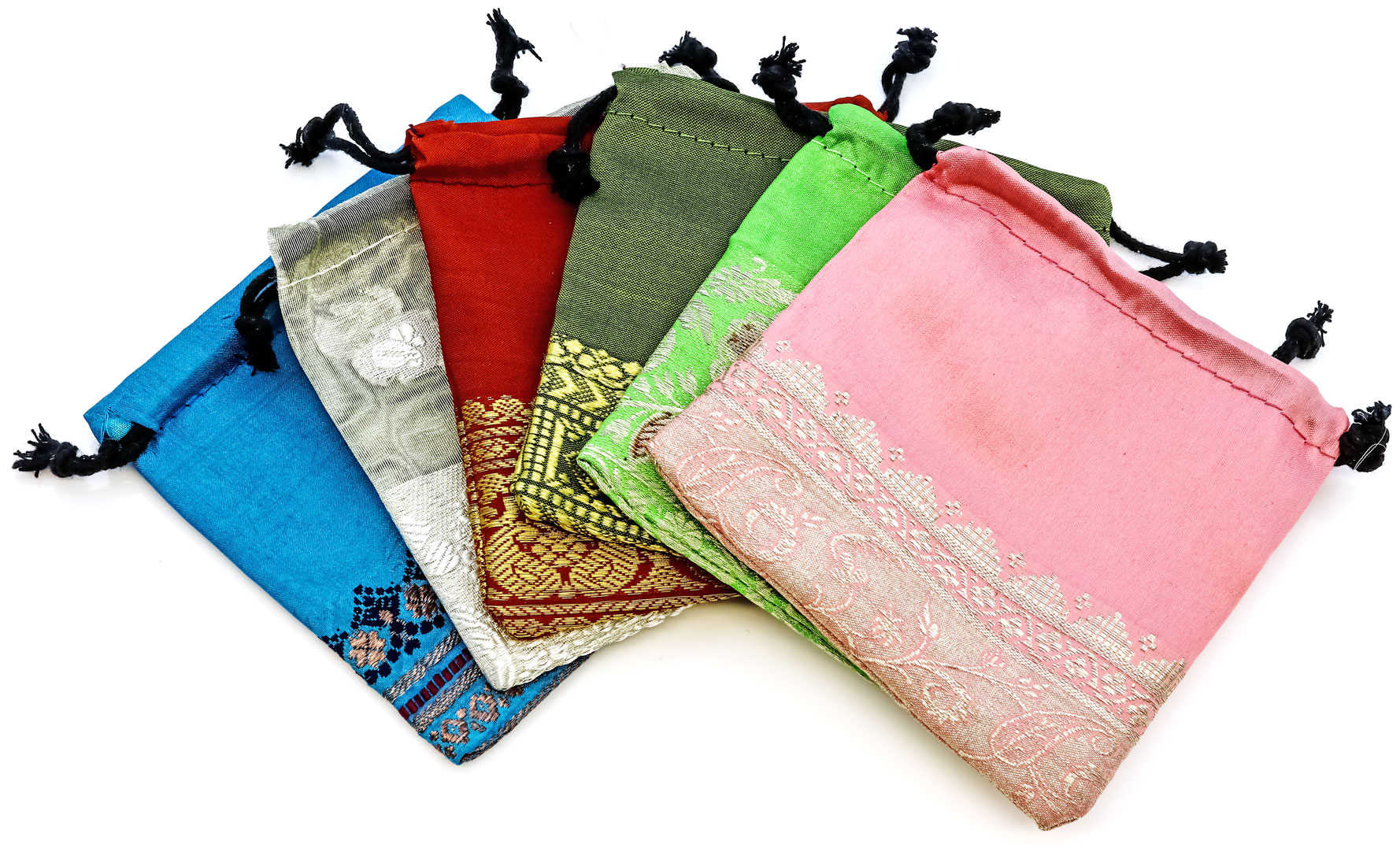 Schmucktäschli "Divali" 10x10cm, Baumwolle. 25 Täschli