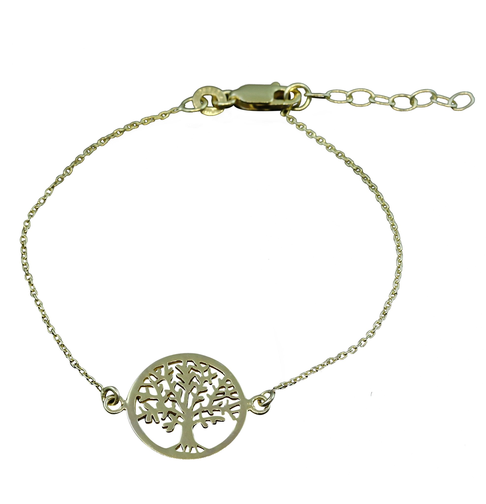 "Albero della vita 16 mm". Bracciale. Argento 925 placcato oro