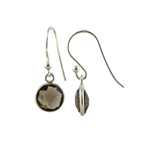 Bild von "Disc fac.". Rauchquarz. Ohrringe. Silber 925