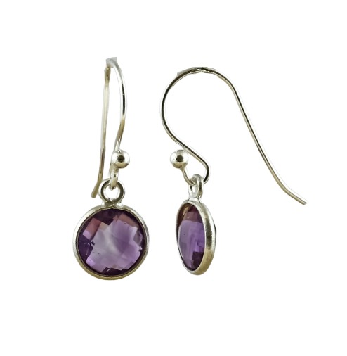 Bild von "Disc fac.". Amethyst. Ohrringe. Silber 925 