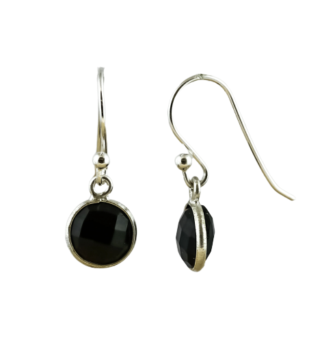 Bild von "Disc fac.". Onyx. Ohrringe. Silber 925