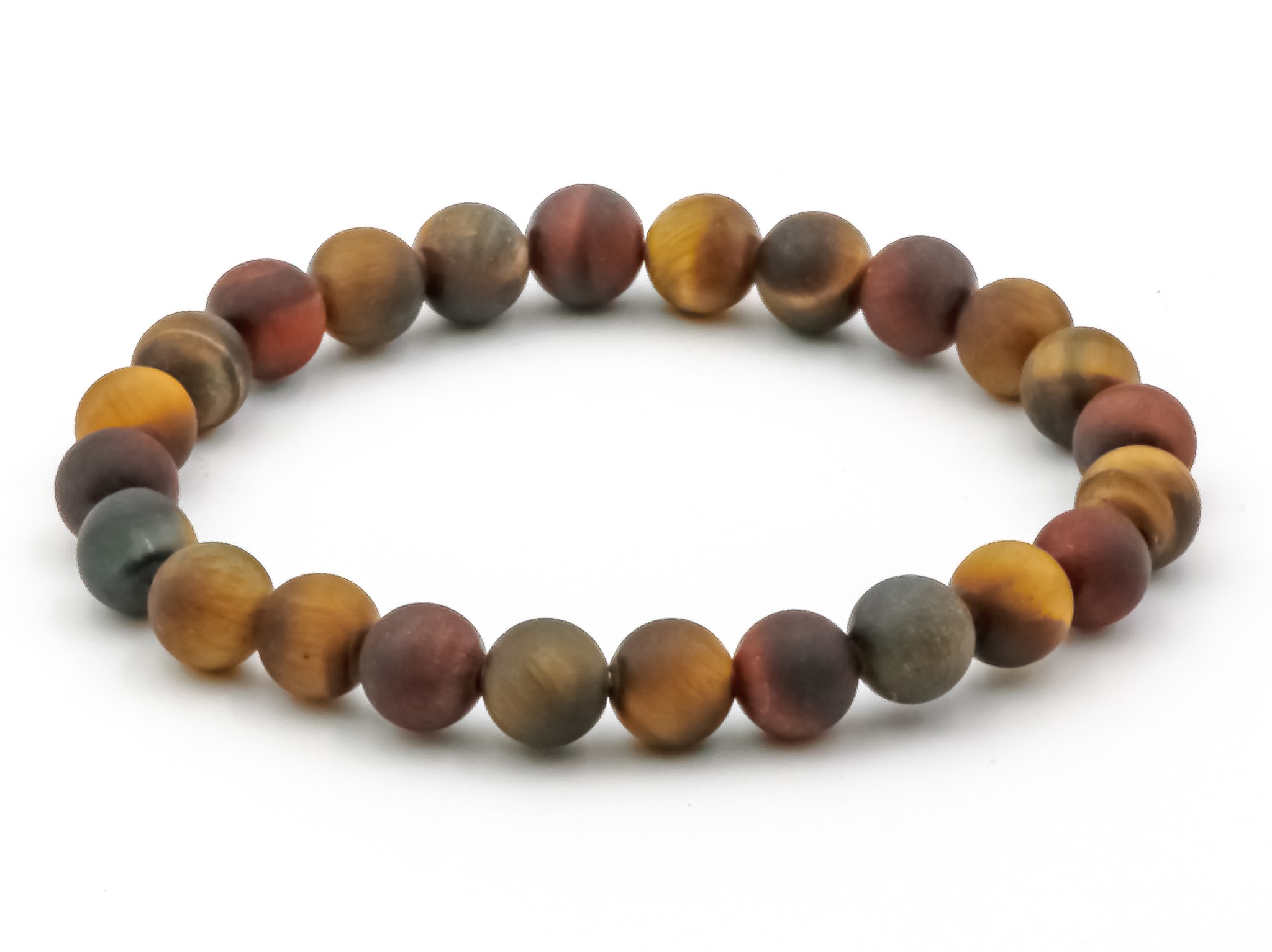 Bild von Tiger Mix Kugeln 8mm Armband, matt