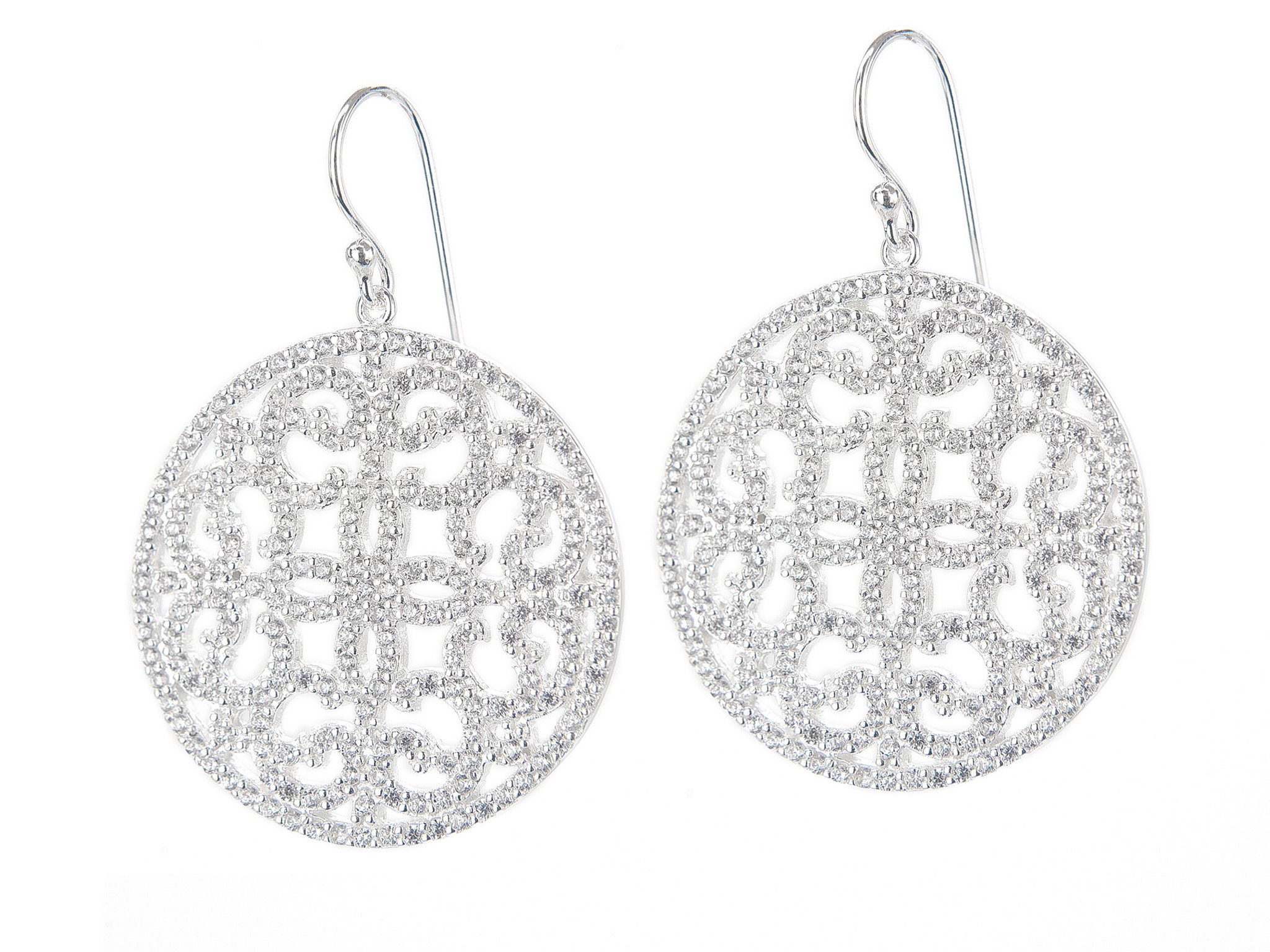 Bild von "Verzierte". CZ. Ohrringe. Silber 925