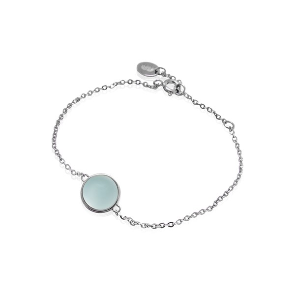 Bild von "Cabochon". Aqua Chalcedon. Armband. Silber 925