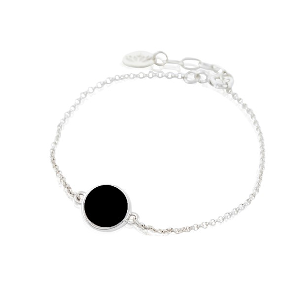 Bild von "Cabochon". Onyx. Armband. Silber 925 