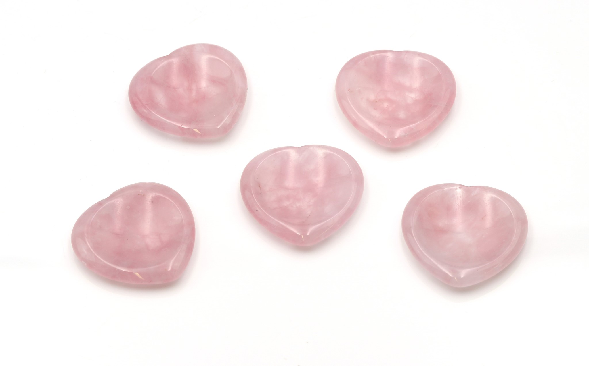 Bild von Rosenquarz Daumensteine "Love Hearts" 40mm