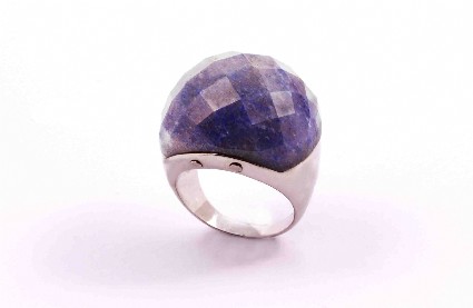 Bild von Ring fac. Cabochon 23x24mm, Silber 925 rhodiniert