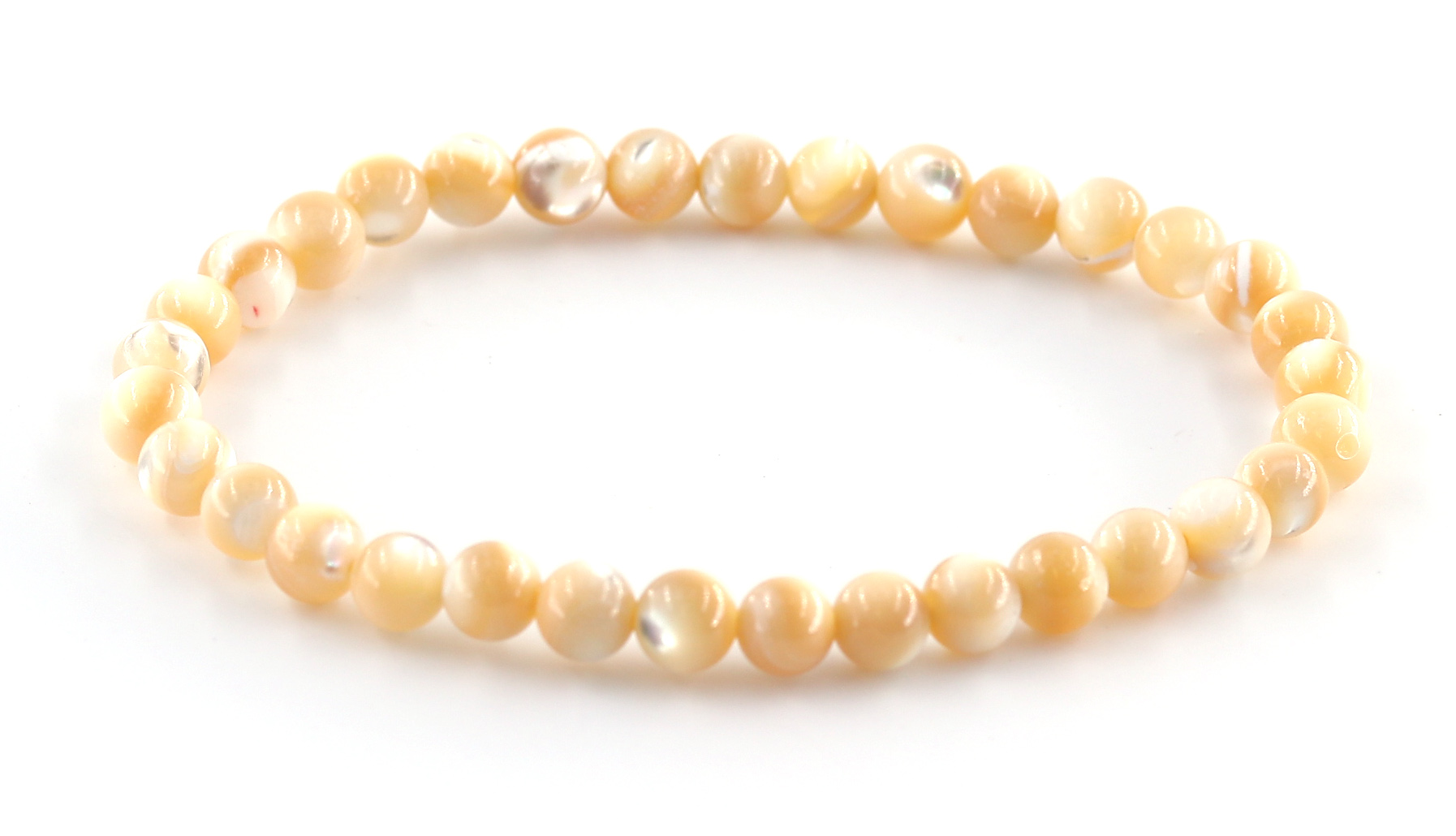 Bracciale di perline tonde da 6 mm in Madreperla 