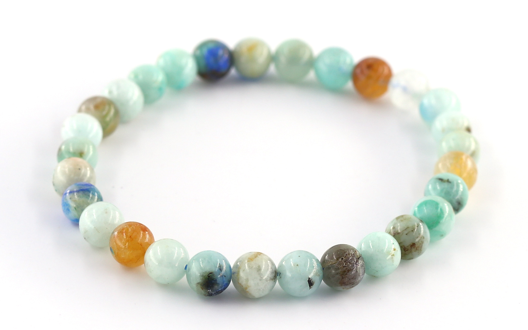 Bracelet de boules d'azurite (Crunchy, Tanzanie)