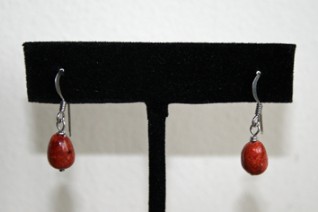 Bild von "Kugel oval". Ohrringe. Silber 925-rhodiniert