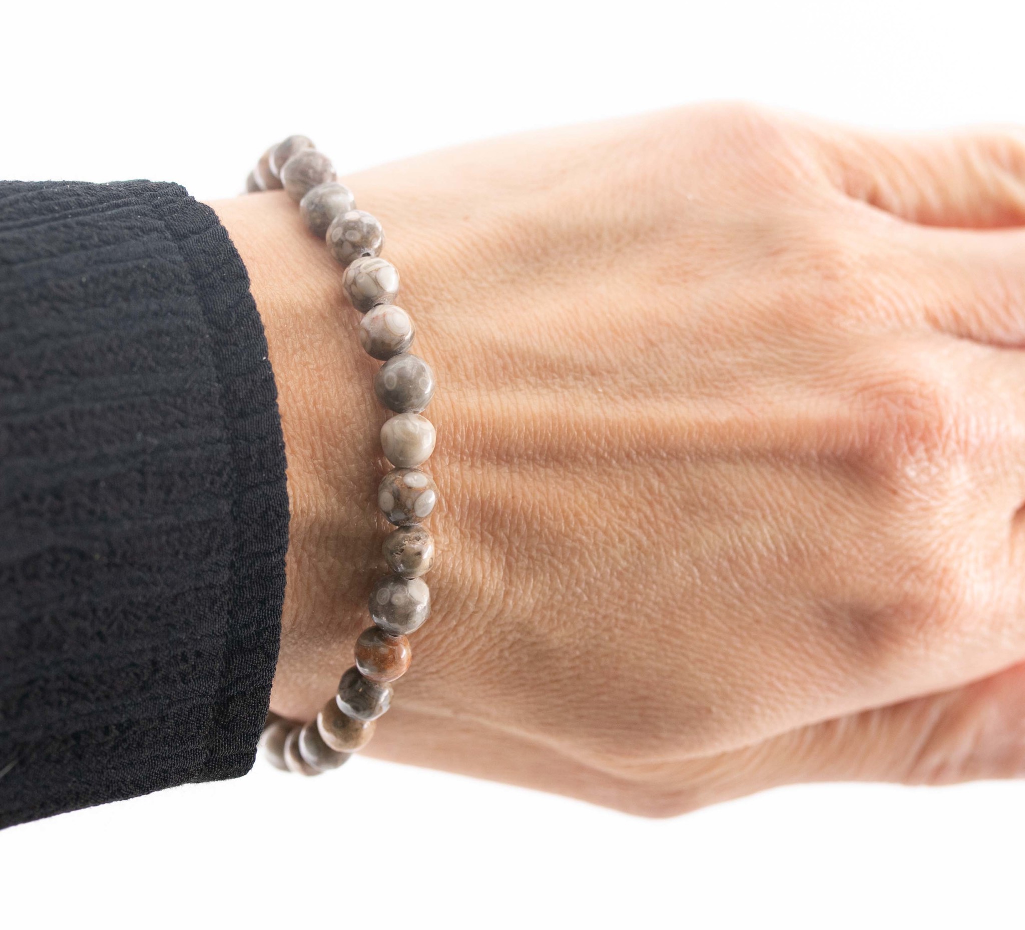Turitella Agate boules 6mm bracelet