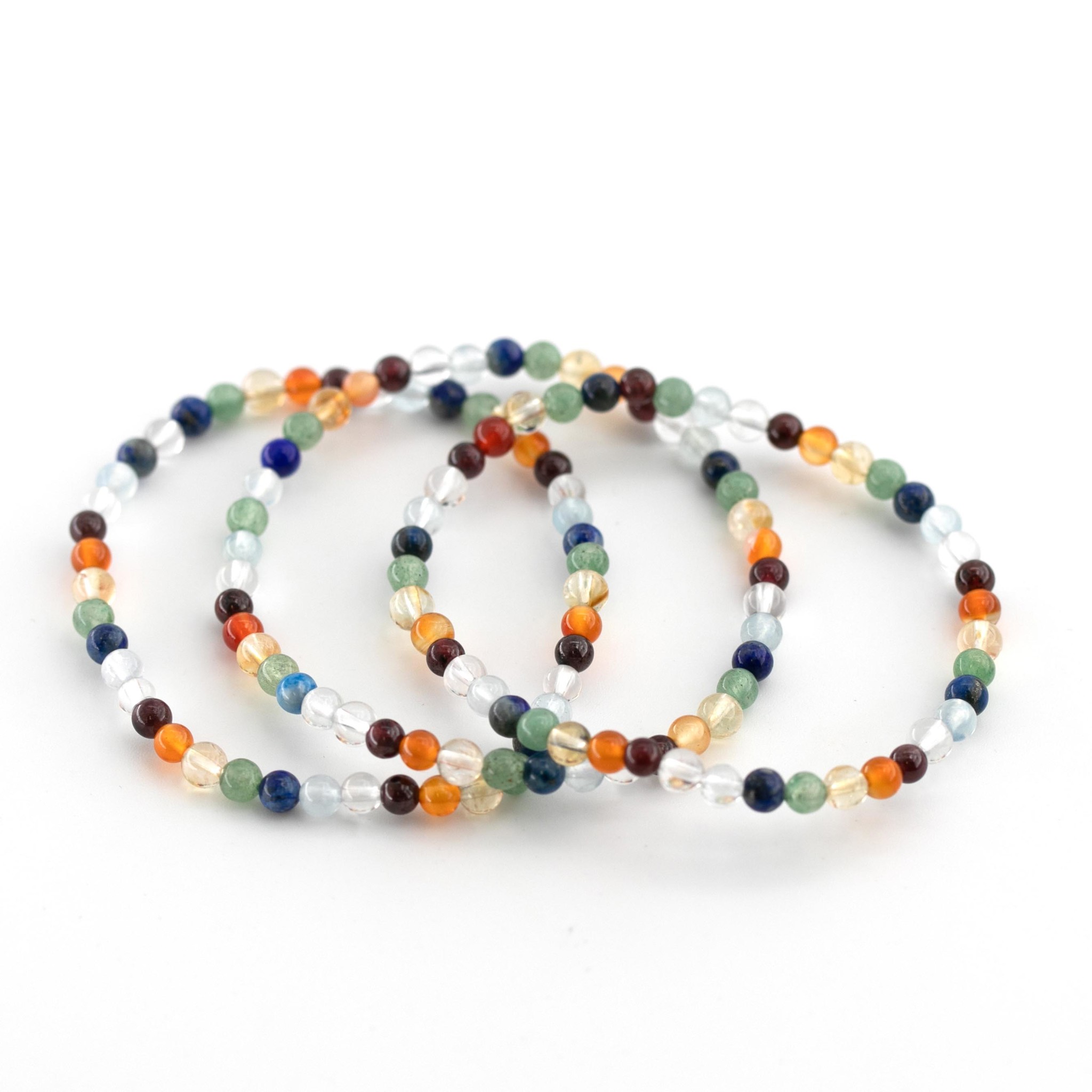 Chakra boules 4mm bracelet, 17cm