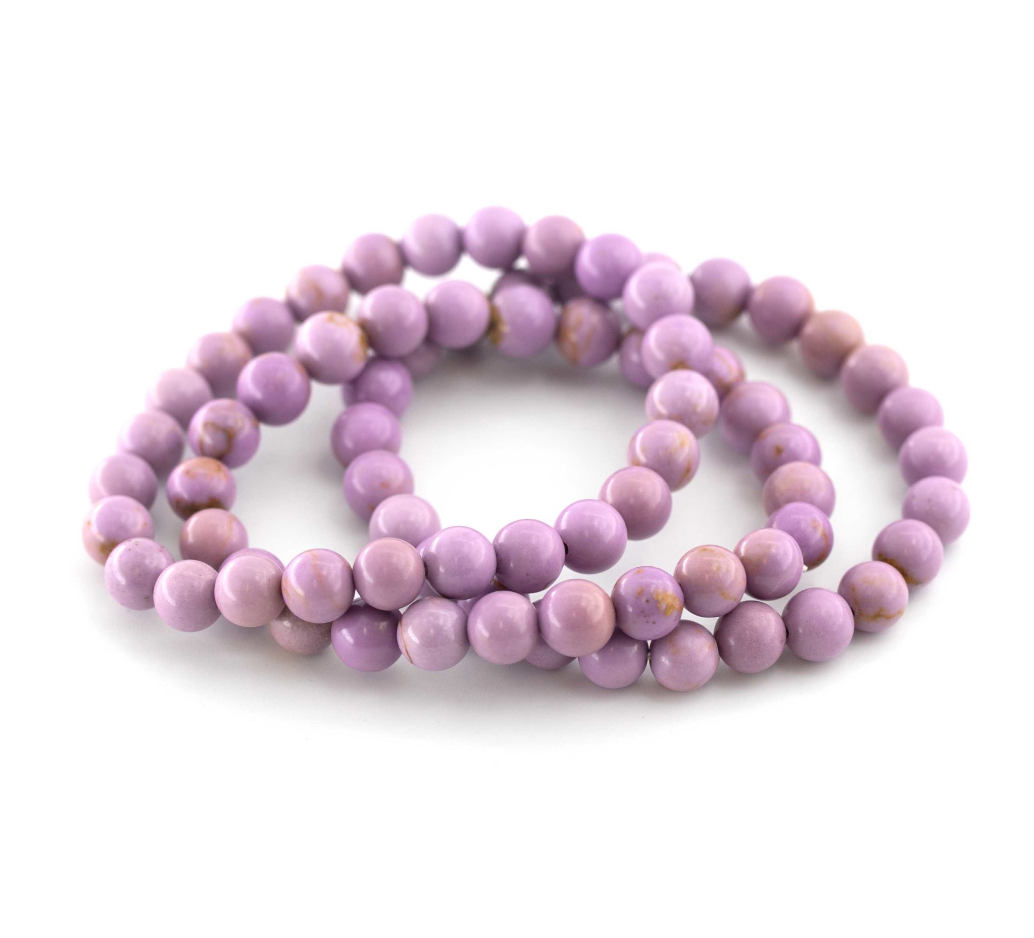 Bracciale di perline tonde di Fosfosiderite 8 mm