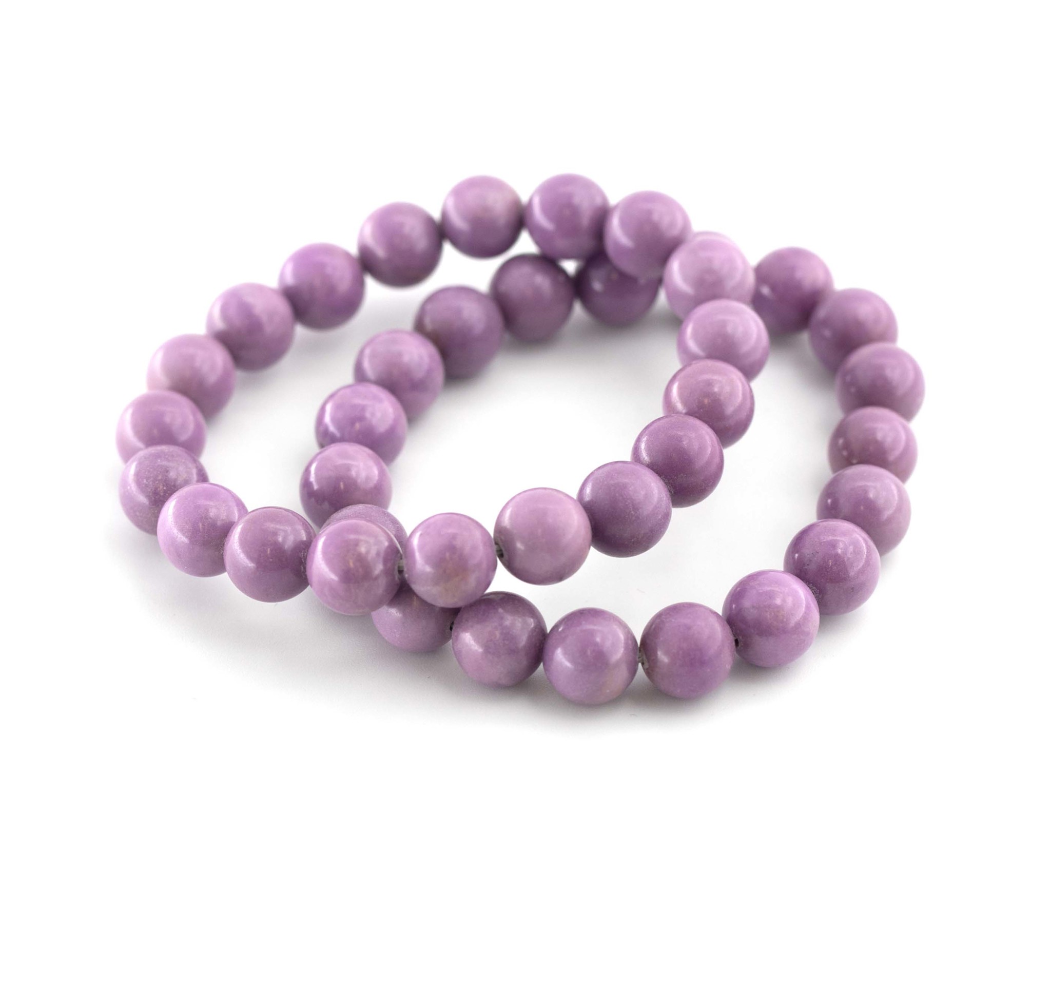 Bracciale di perline tonde di Fosfosiderite da 10 mm