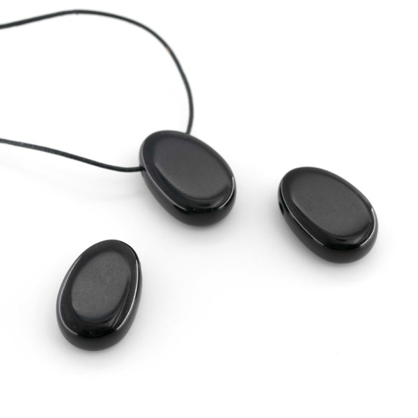 Bild von Obsidian Nugget-Tropfen 20x30mm mit 3mm Loch Anhänger 