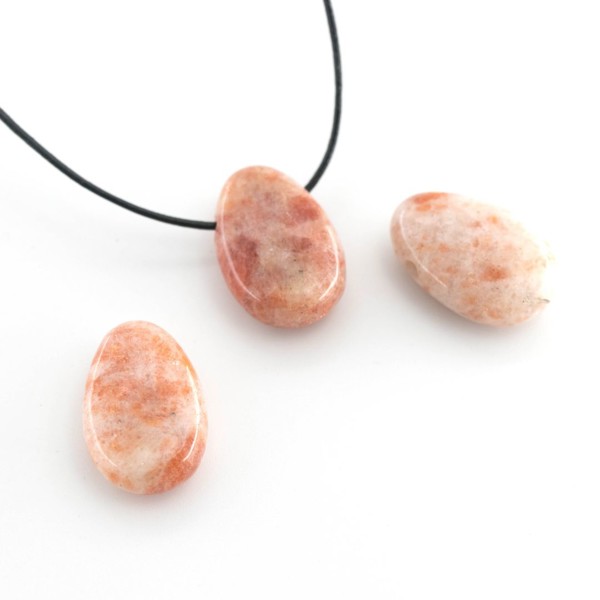 Bild von Sonnenstein Nugget-Tropfen 20x30mm mit 3mm Loch Anhänger 