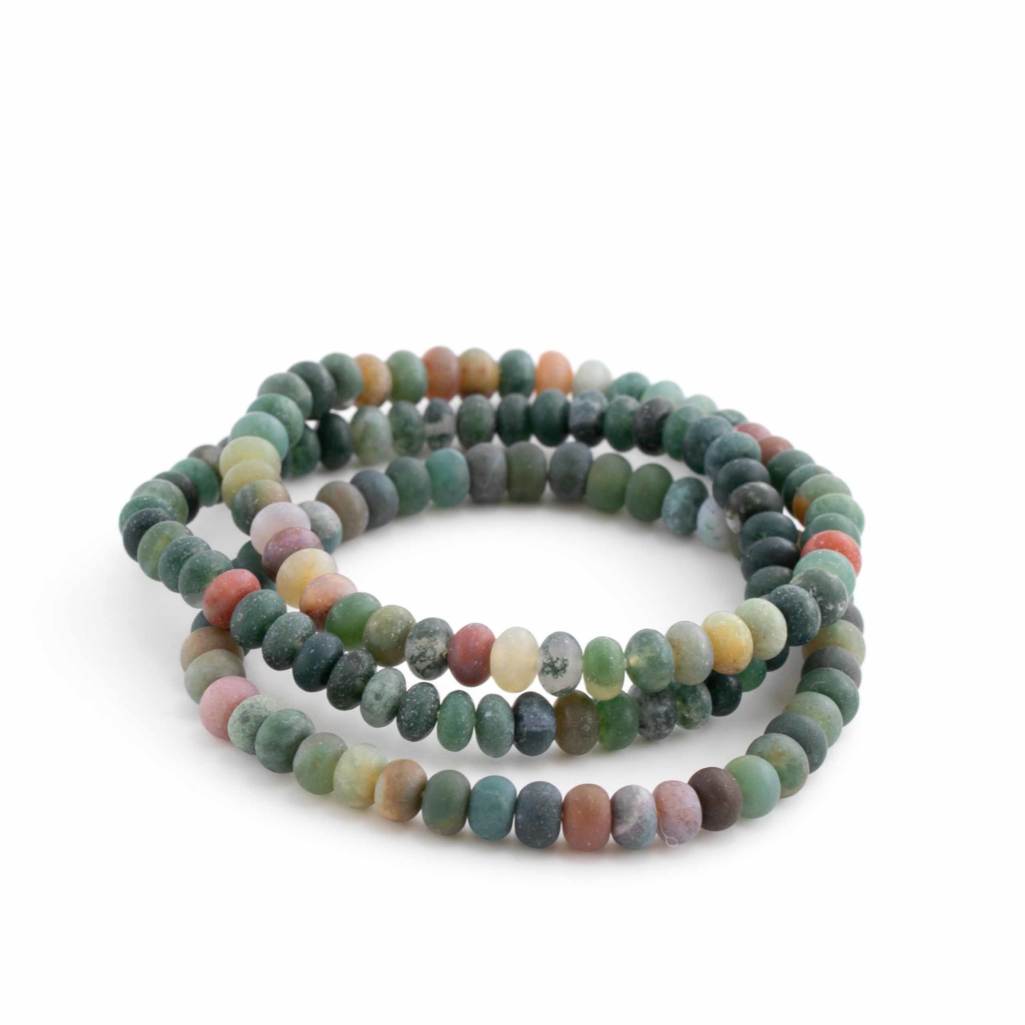 Heliotrope Button 6x4mm bracelet opaque