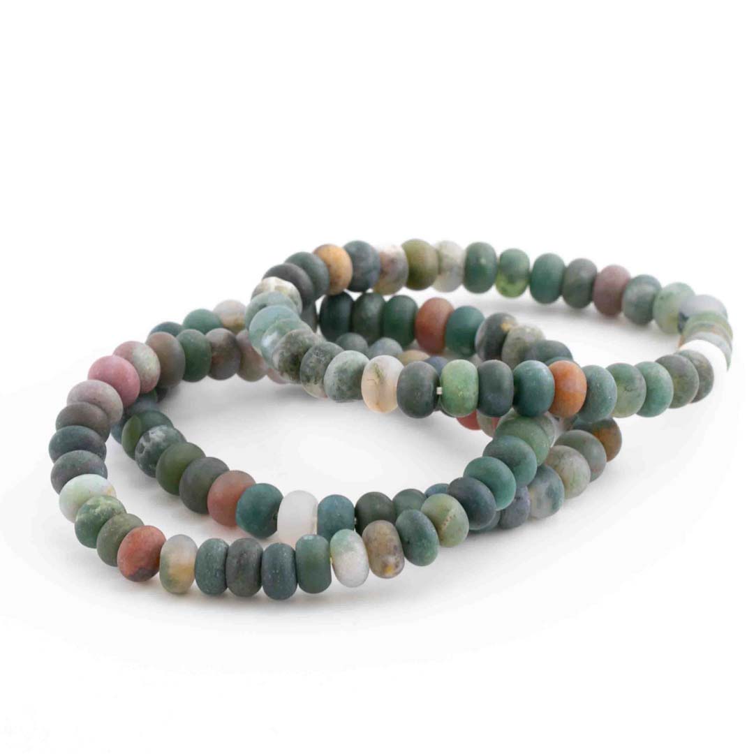 Heliotrope Button 8x5mm bracelet opaque