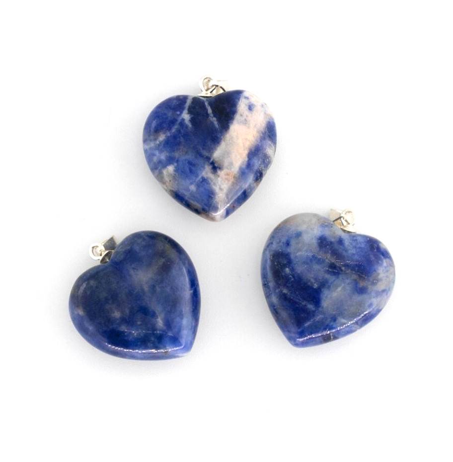 Bild von Sodalith Herzli 20x9.5mm  Anhänger, Silber 925