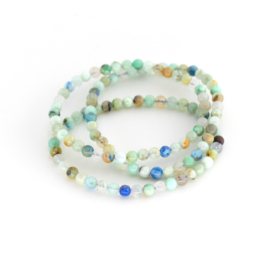 Bracelet de boules d'azurite 4mm