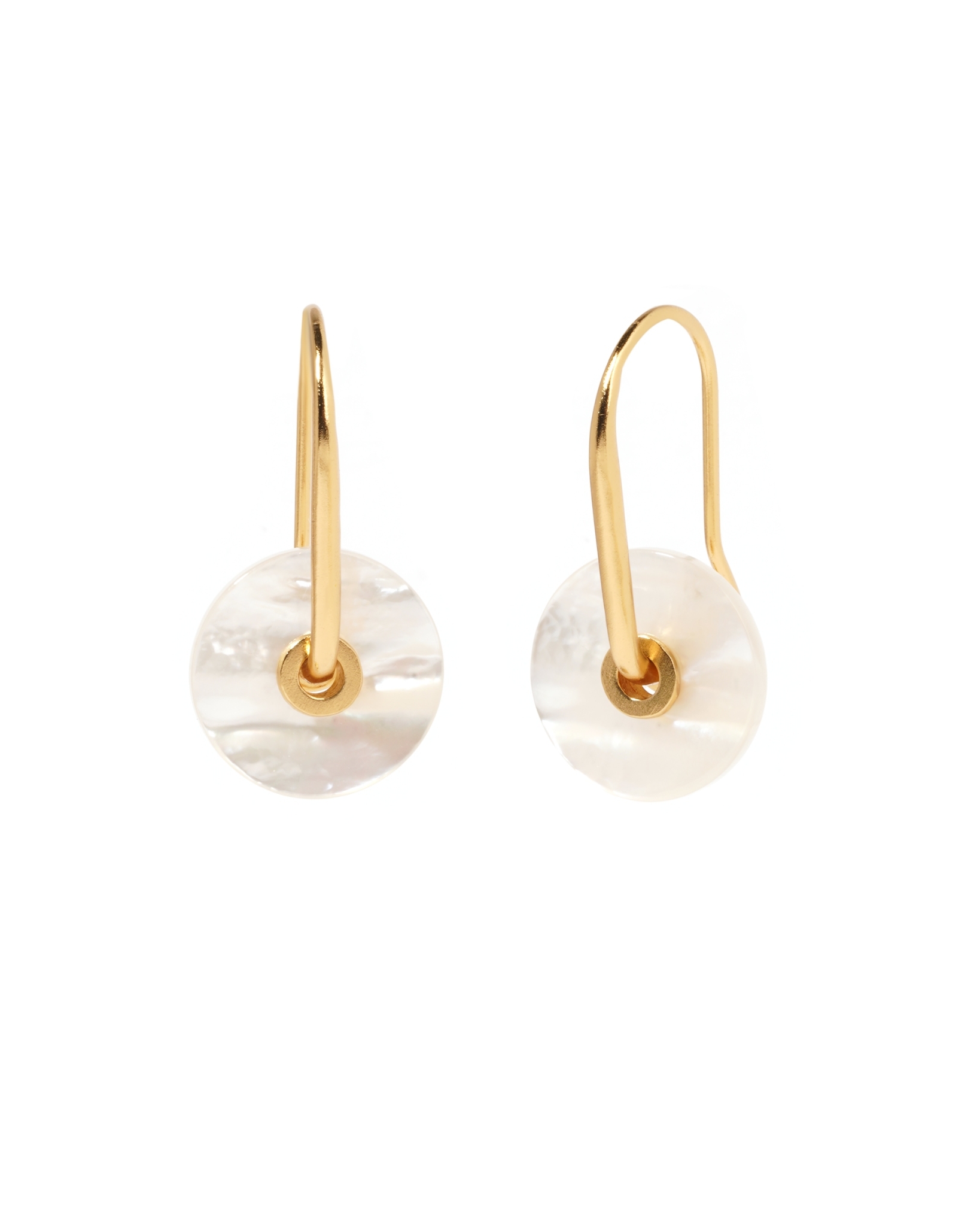 Bild von "Donuts". Perlmutt. Ohrringe. Silber 925-Vergoldet