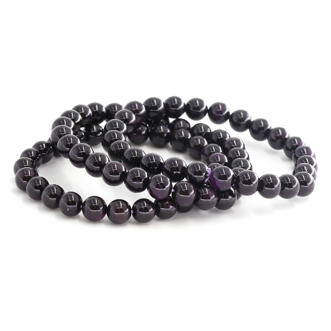 Bracciale di perline tonde da 8 mm di Purpurite