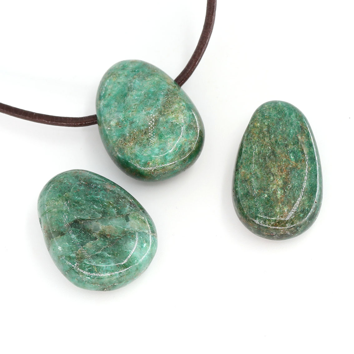 Bild von Fuchsit Nugget-Tropfen 20x30mm mit 3mm Loch Anhänger 