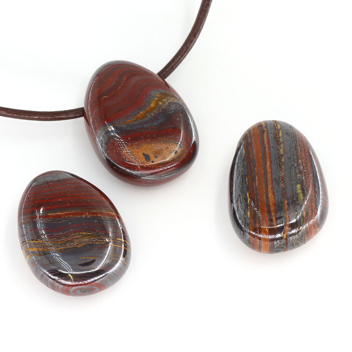 Bild von Tigereisen Nugget-Tropfen 20x30mm mit 3mm Loch Anhänger 