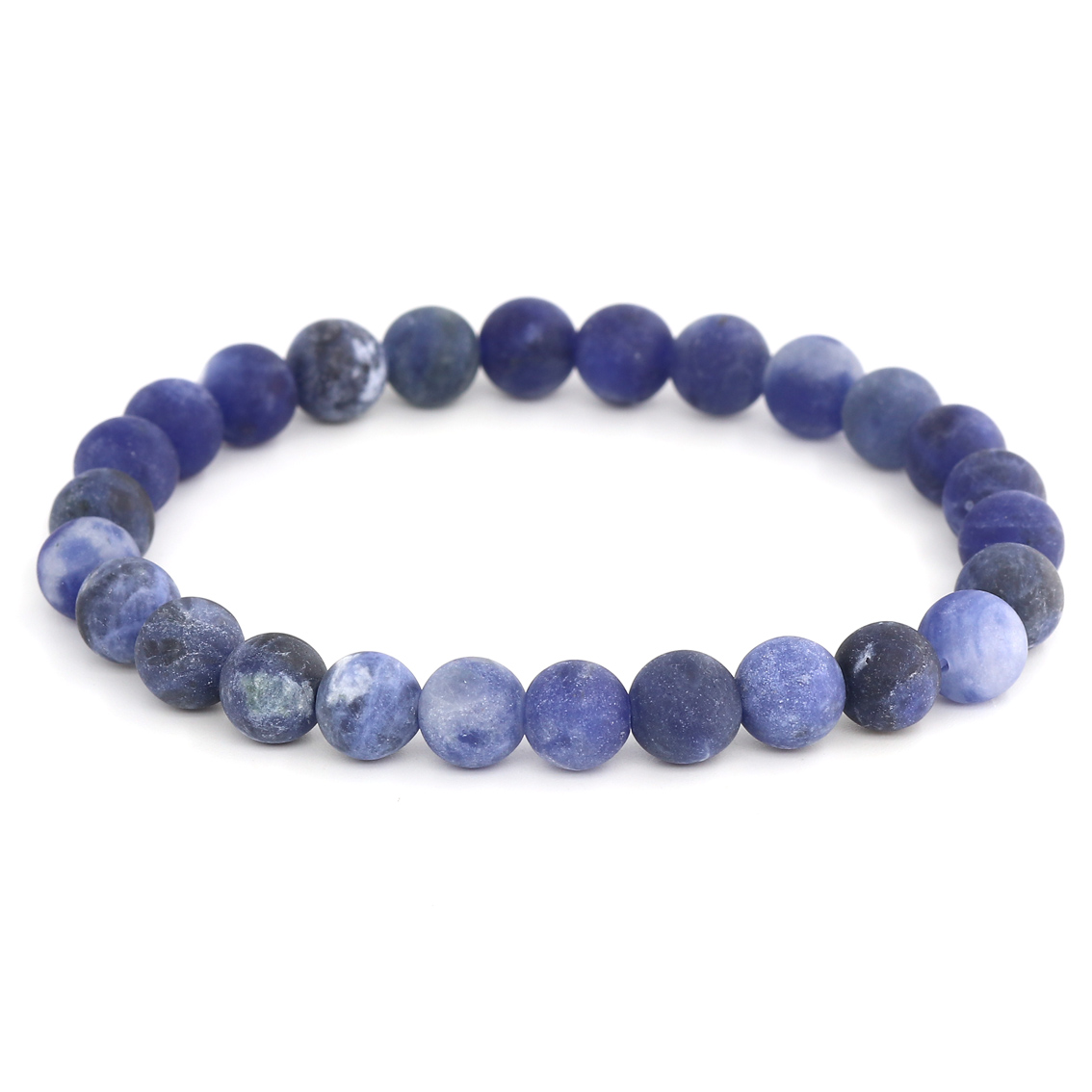 Bild von Sodalith Kugeln  8mm Armband satiniert, 21cm