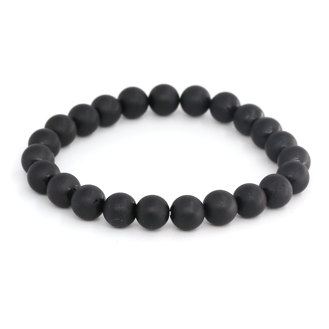 Bild von Turmalin (Schörl) Kugeln  8mm Armband (matt)