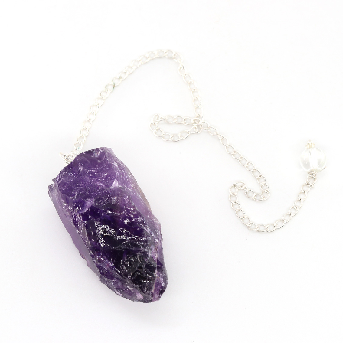 Bild von Amethyst Pendel roh 4x2cm