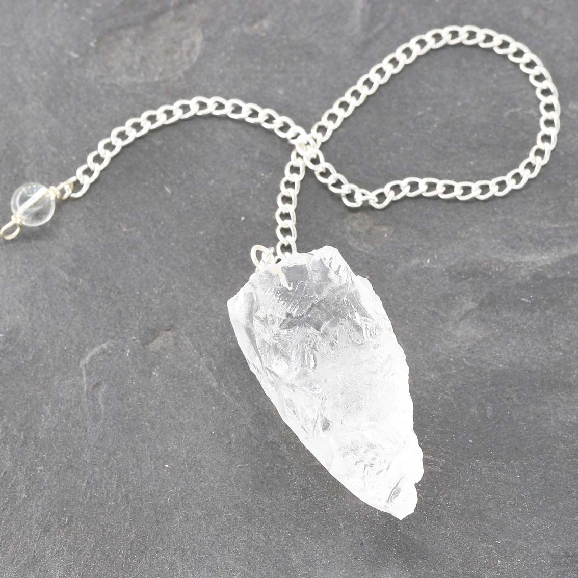 Bild von Bergkristall Pendel roh 4x2cm