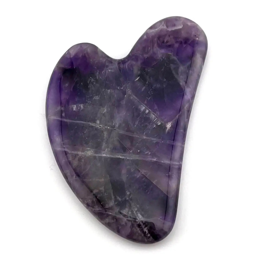 Bild von Amethyst Gua Sha Massage Form 8x5cm