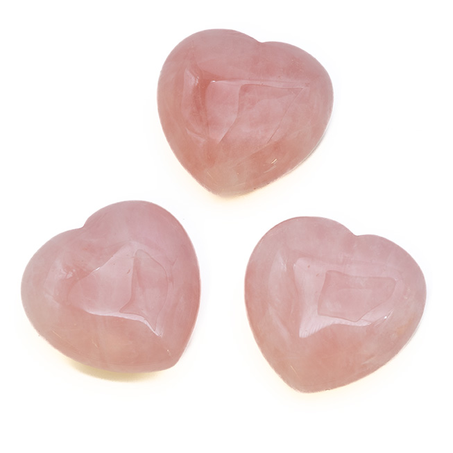 Bild von Rosenquarz "Love Hearts" 45mm flach