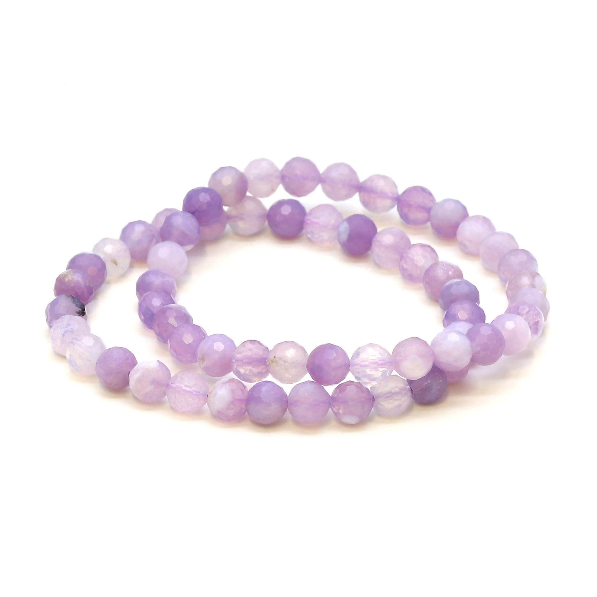 Bracciale di perline opali verdi da 8 mm 