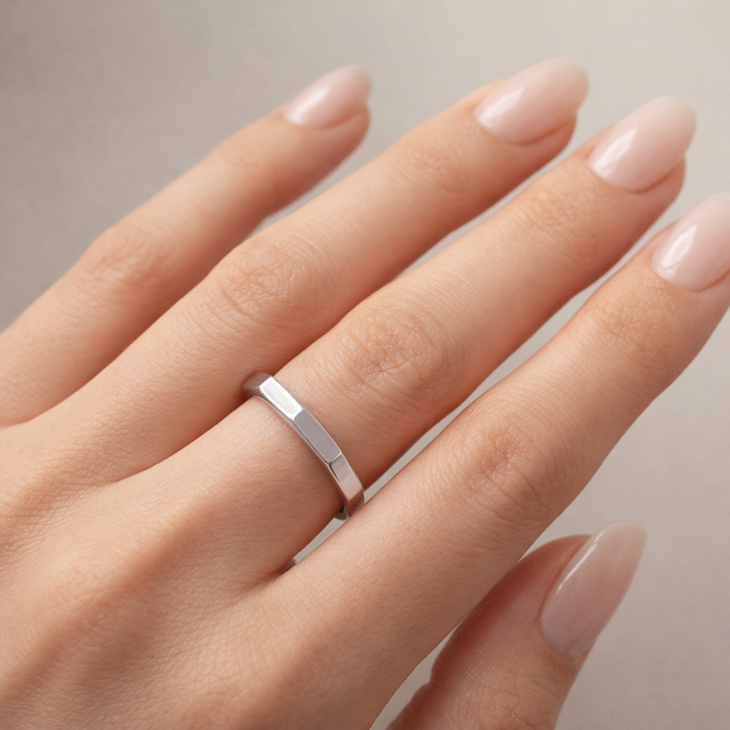 Bild von "Octagon 3mm" Ring, Silber