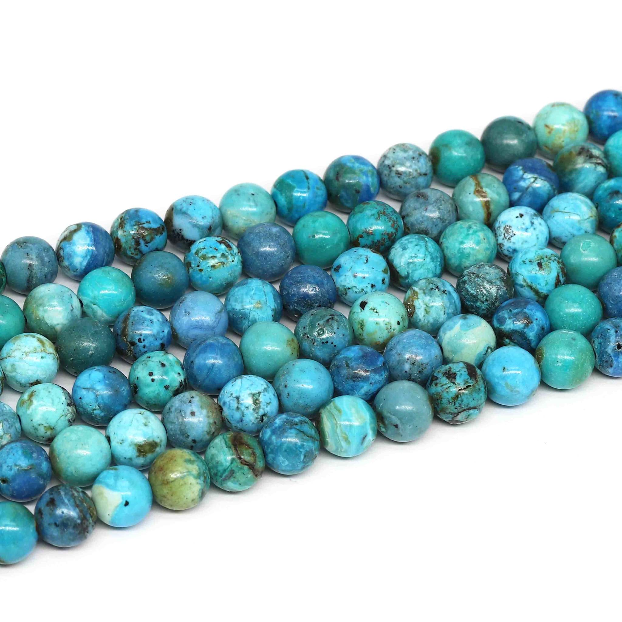 Blauer Opal Kugeln  8mm Strang (Kongo)