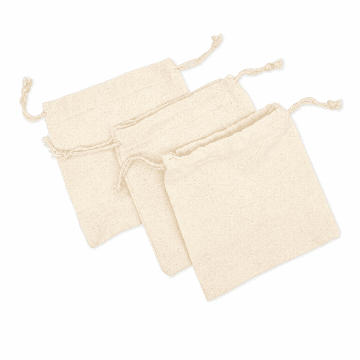 Schmucktäschli Beige 10x10cm, 100% Baumwolle