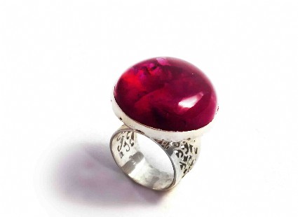 Bild von Amethyst Cabochon 26mm Ring, Silber 925