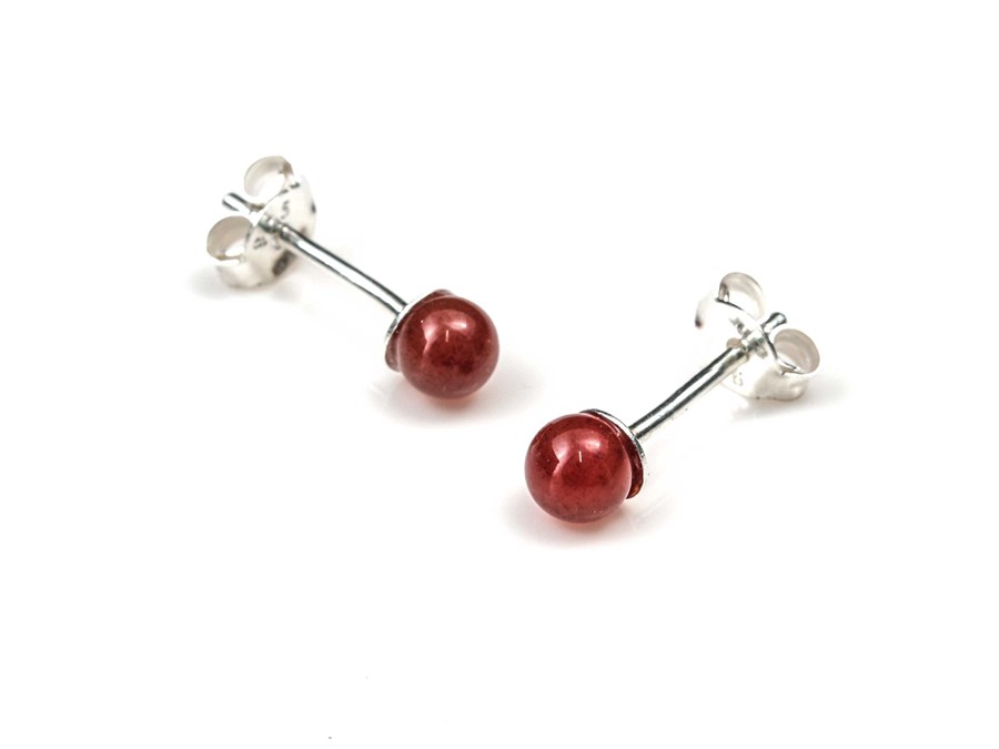 Bild von "Kugel". Karneol. Ohrstecker. Silber 925 