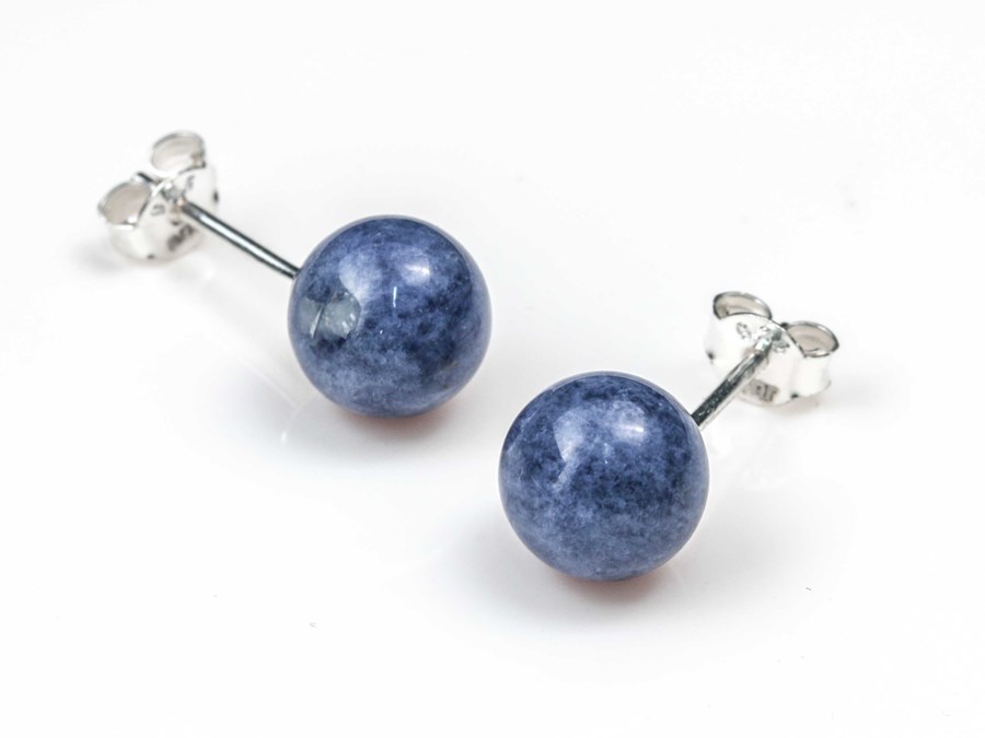 Bild von "Kugel". Sodalith. Ohrstecker. Silber 925