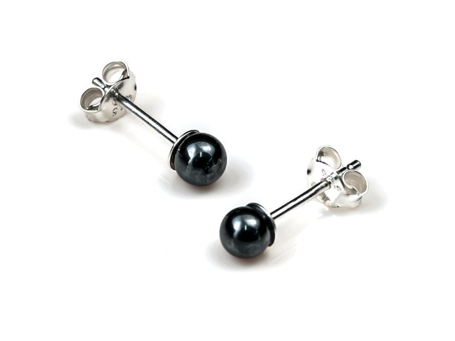 Bild von "Kugel". Hämatit. Ohrstecker. Silber 925 