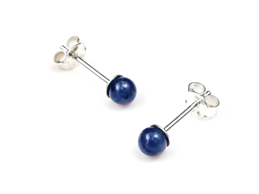 Bild von "Kugel". Sodalith. Ohrstecker. Silber 925
