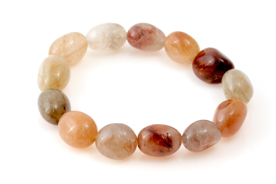Bracciale in quarzo rutilato 9-12 mm